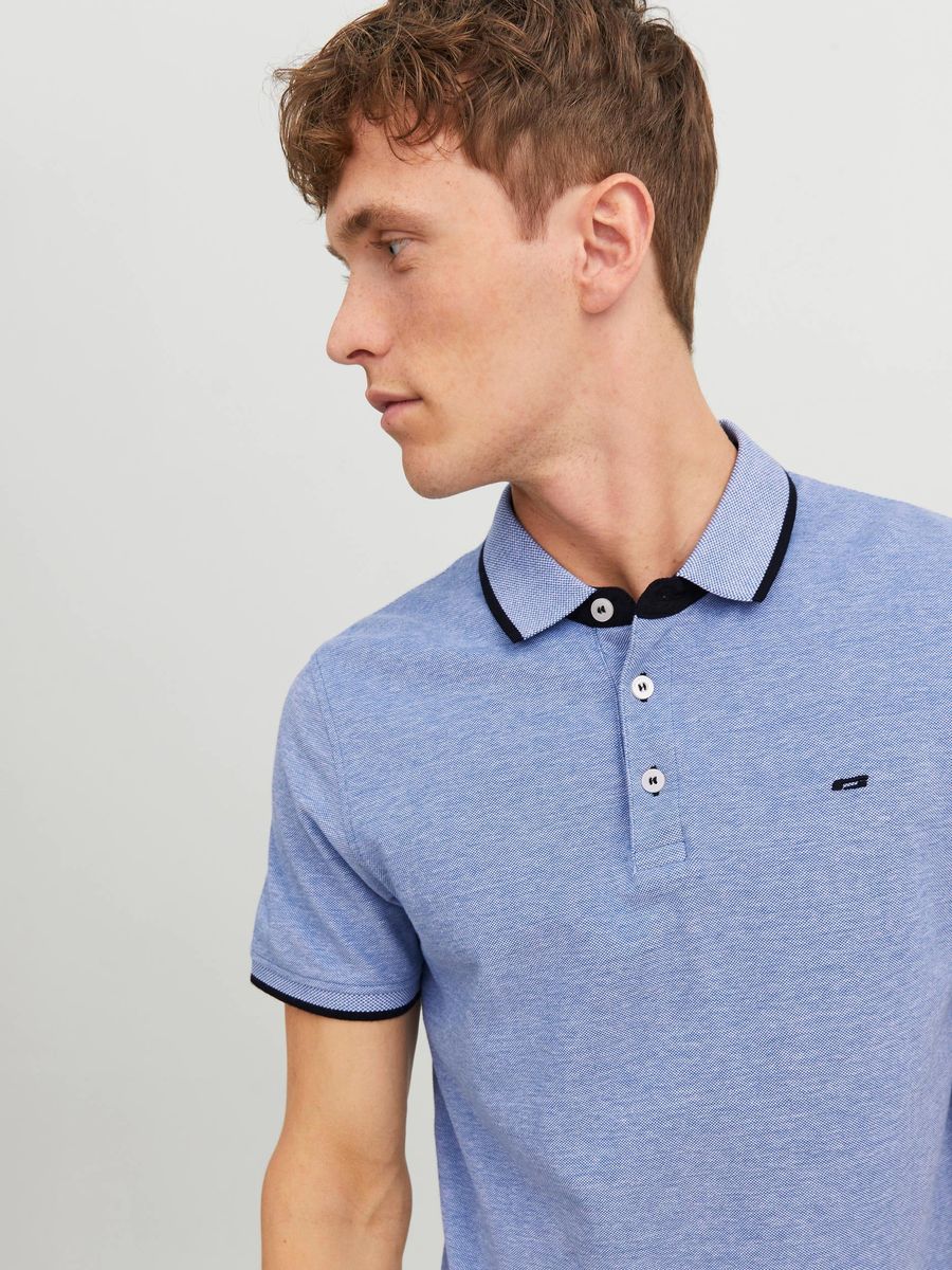 Kurzarm-Poloshirt mit Kontrast-Details