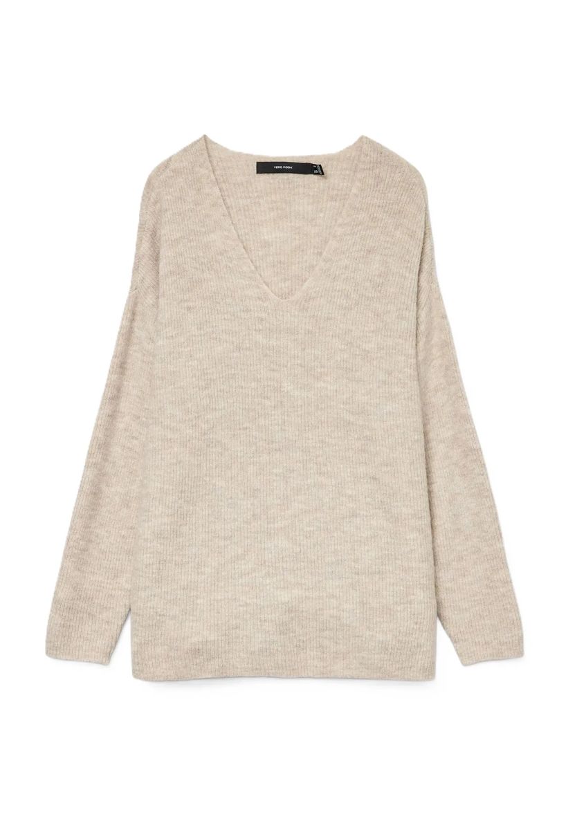 Relaxter Strickpullover mit V-Ausschnitt
