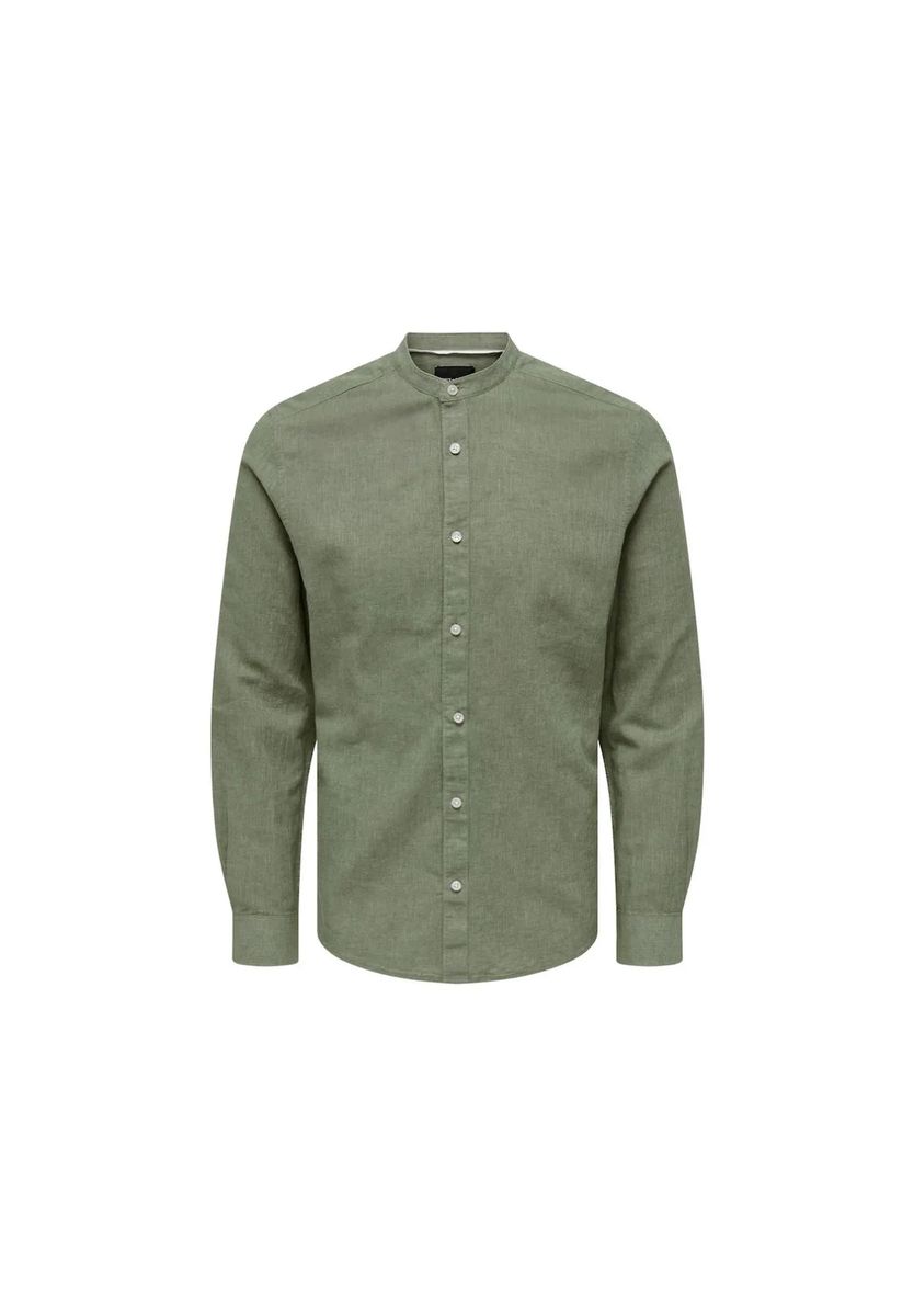 Slim Fit Hemd mit Stehkragen