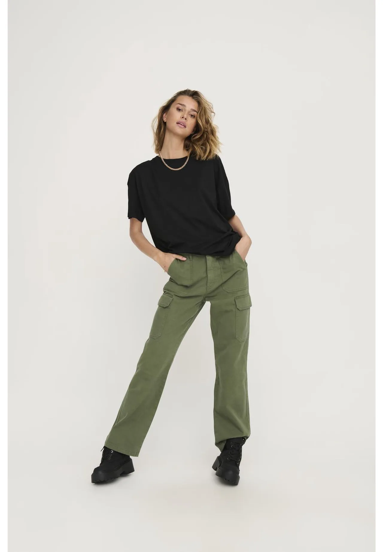 High-Waist Utility-Cargohose