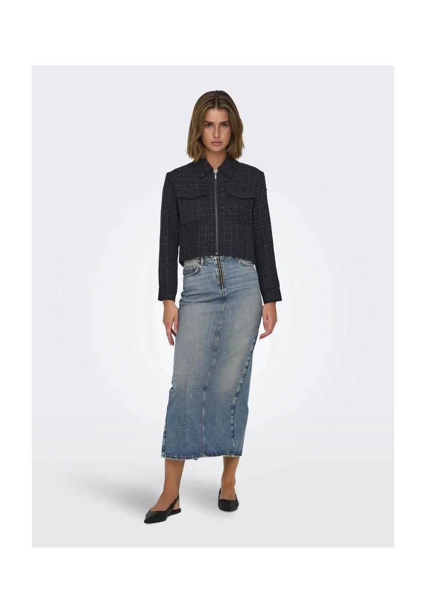 Strukturierter Kurzblouson mit Brusttaschen