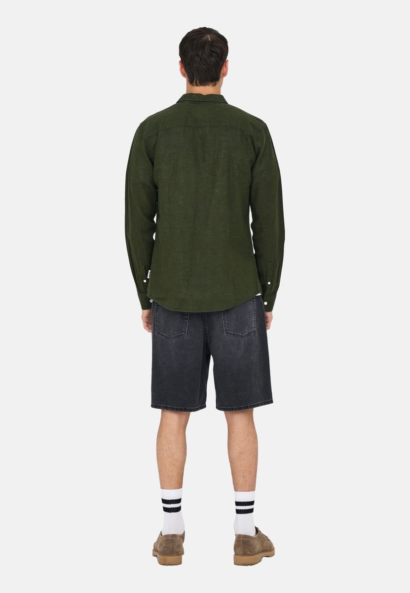 Klassisches Slim-Fit Langarmhemd