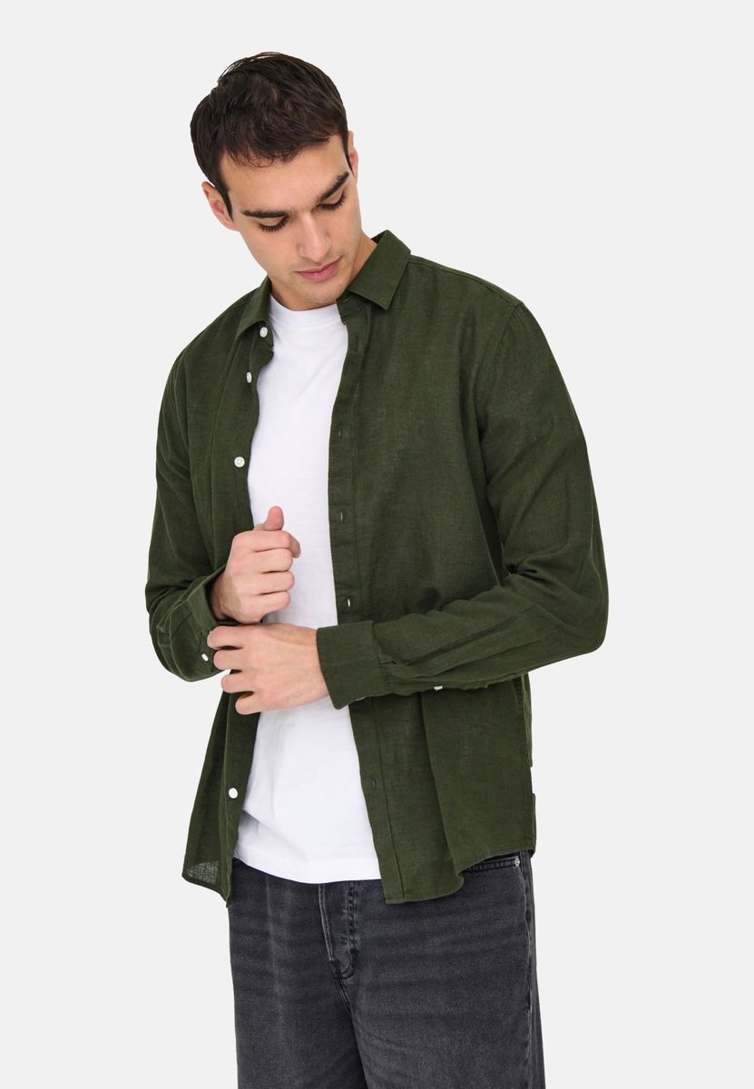 Klassisches Slim-Fit Langarmhemd