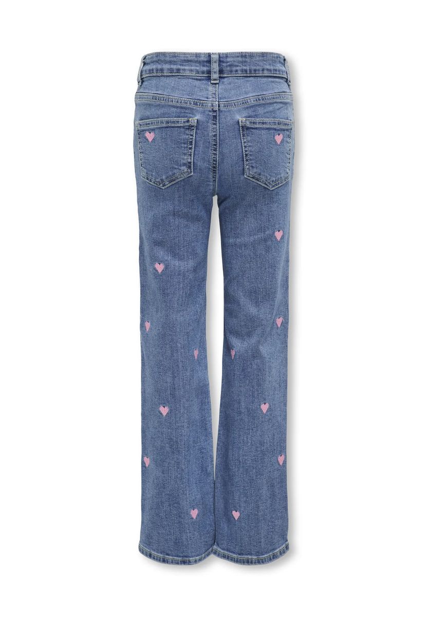 Jeans mit Herz-Stickerei