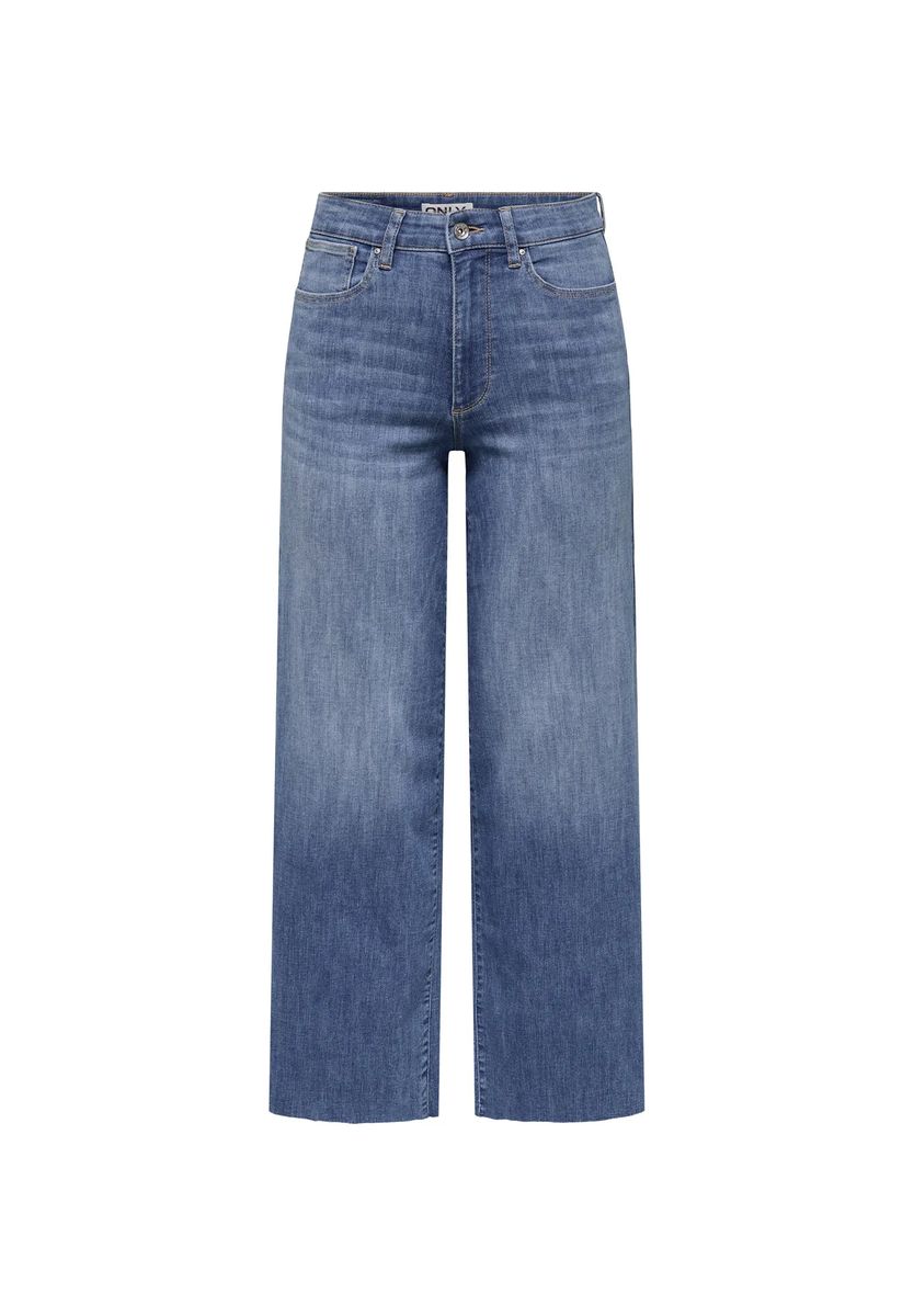 High-Waist-Jeans mit weitem Bein