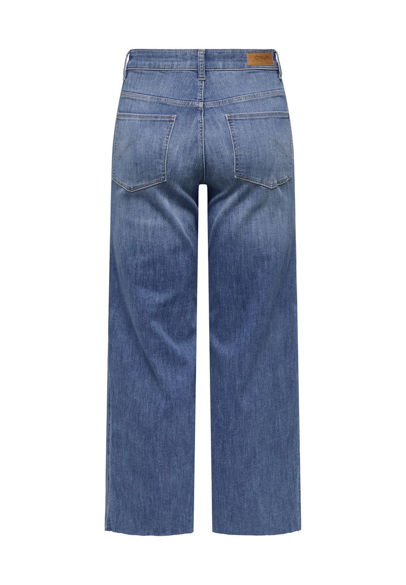 High-Waist-Jeans mit weitem Bein