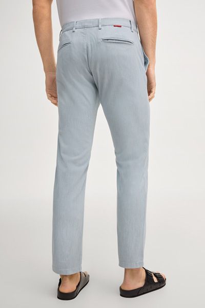 Joop! Jeans Matthew Chino in hellblau gemusterter Stretch-Baumwolle