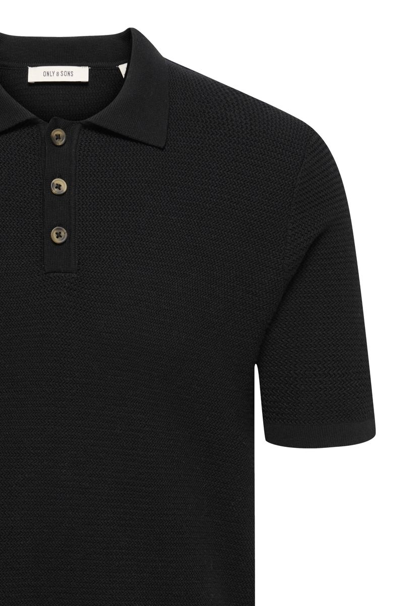 Kurzärmeliges Strick-Poloshirt