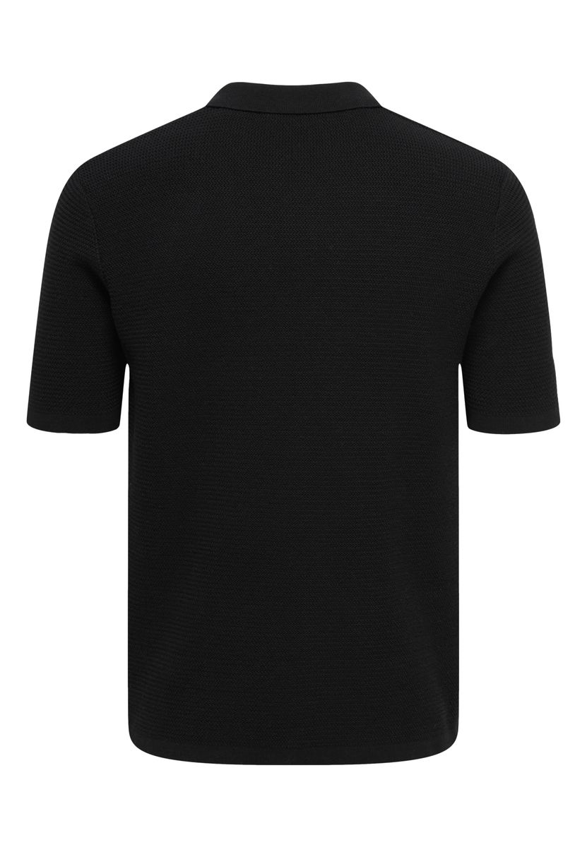 Kurzärmeliges Strick-Poloshirt