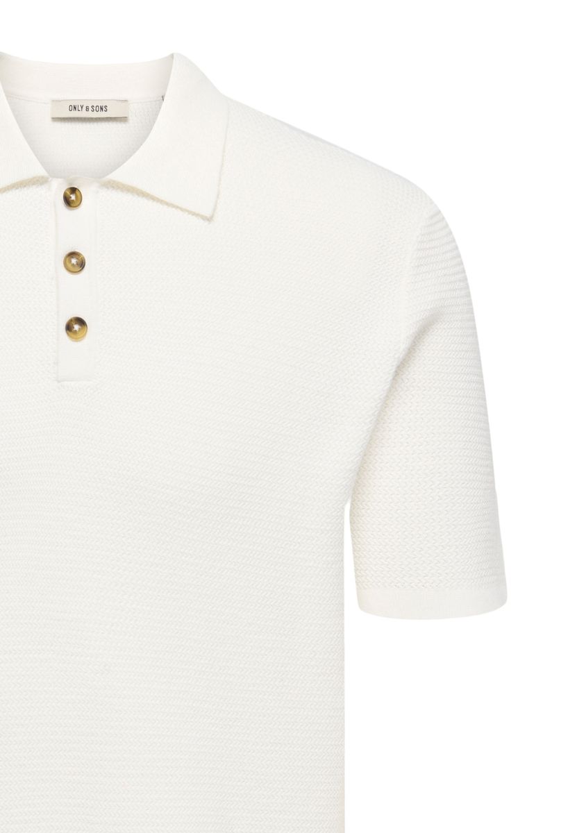 Strukturiertes Kurzarm-Strick-Polo