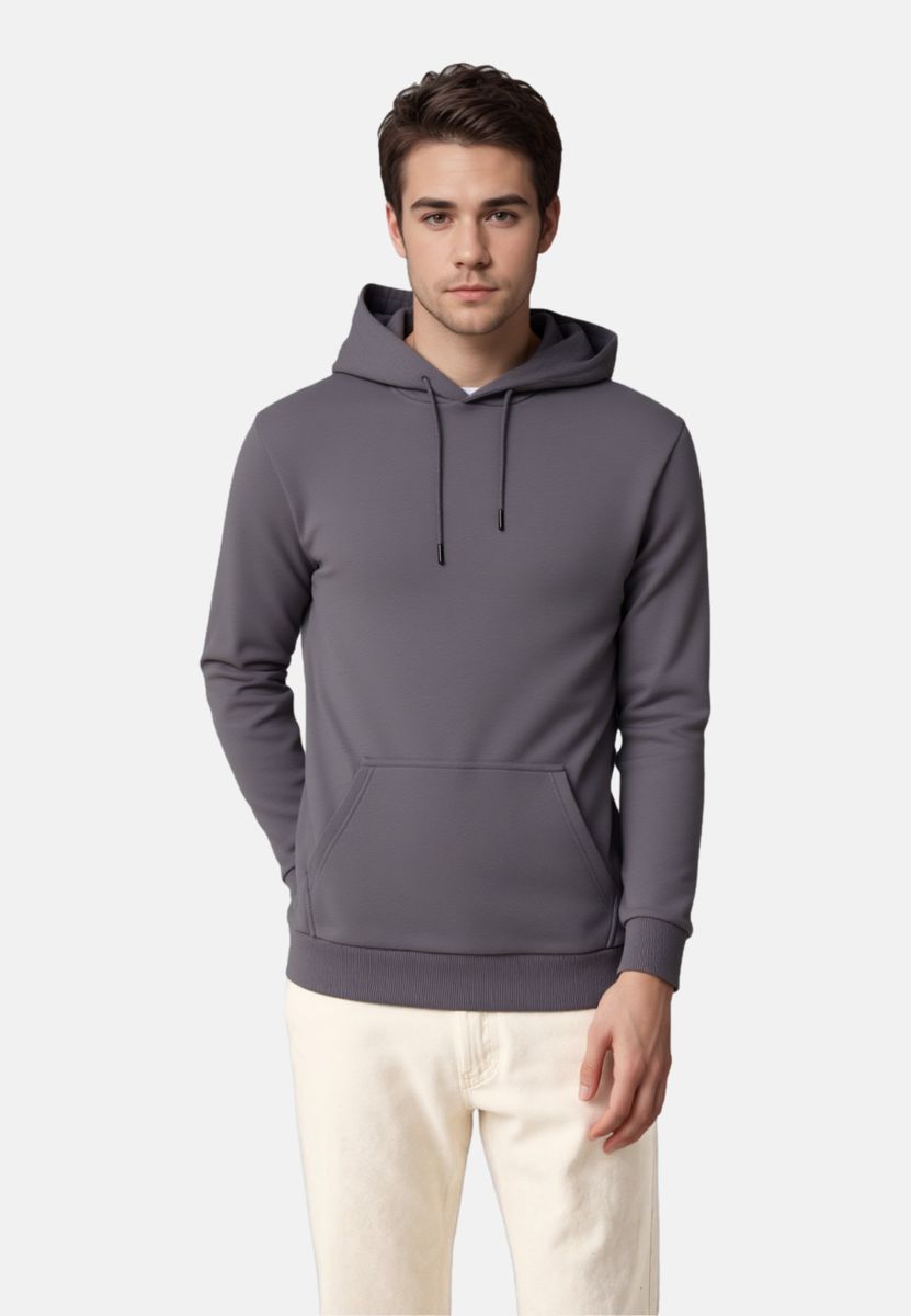Minimalistischer Kapuzenpullover mit Kängurutasche