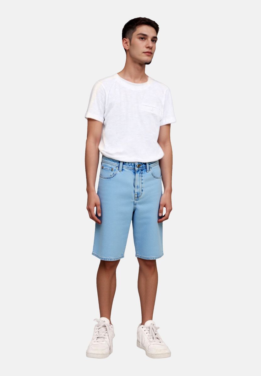 Locker geschnittene Jeans-Shorts