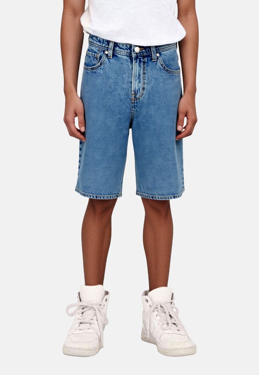 Weite Five-Pocket Denim-Shorts