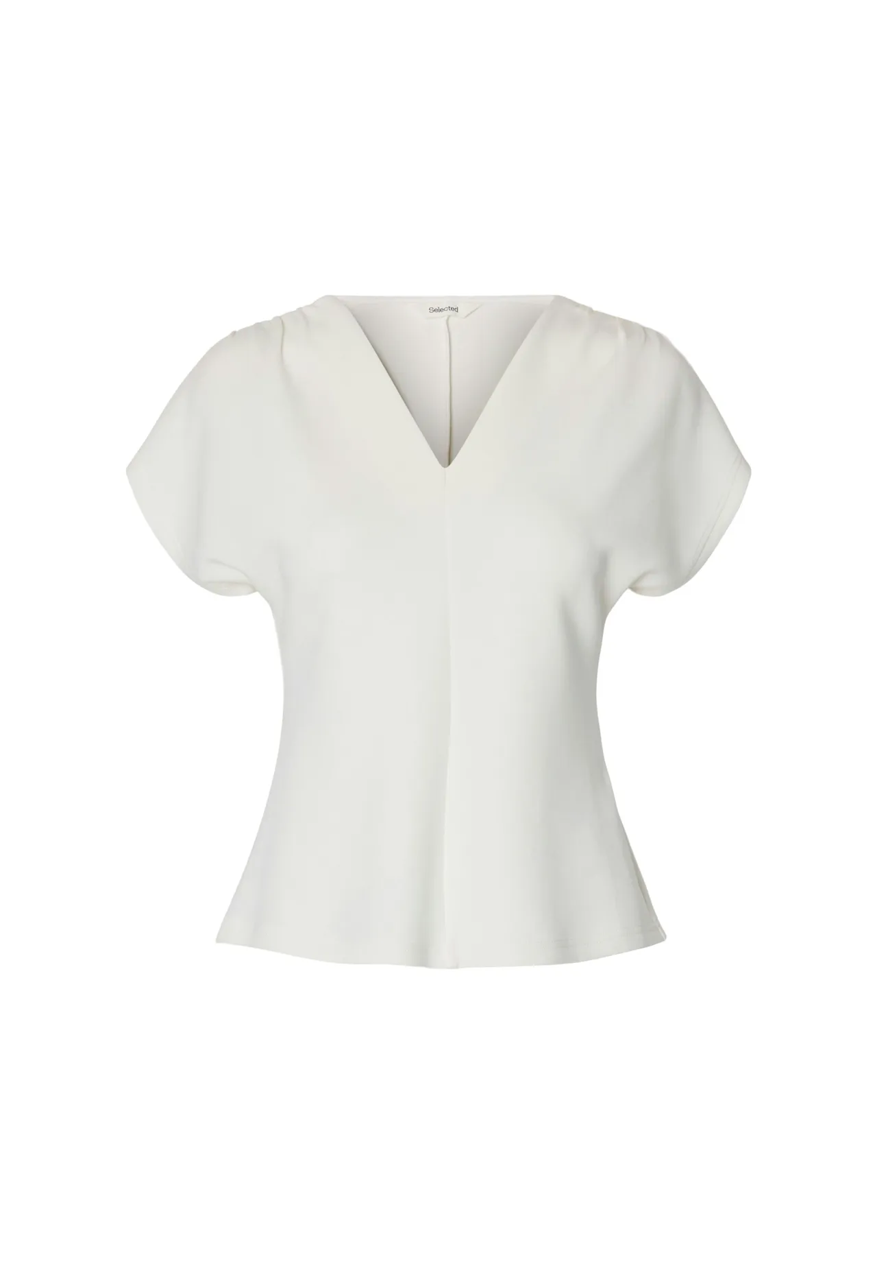 Minimalistische Bluse mit V-Ausschnitt