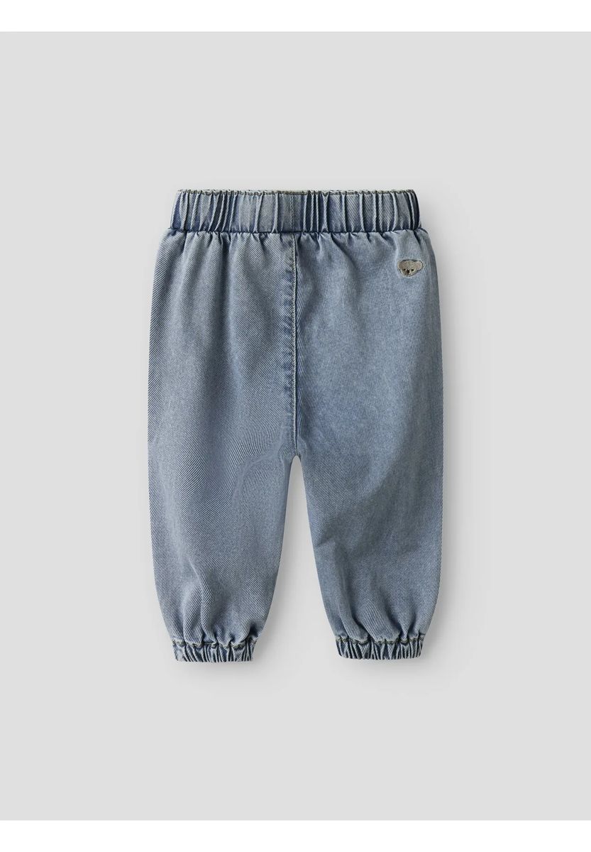Baggy-Jeans mit Bären-Stickerei