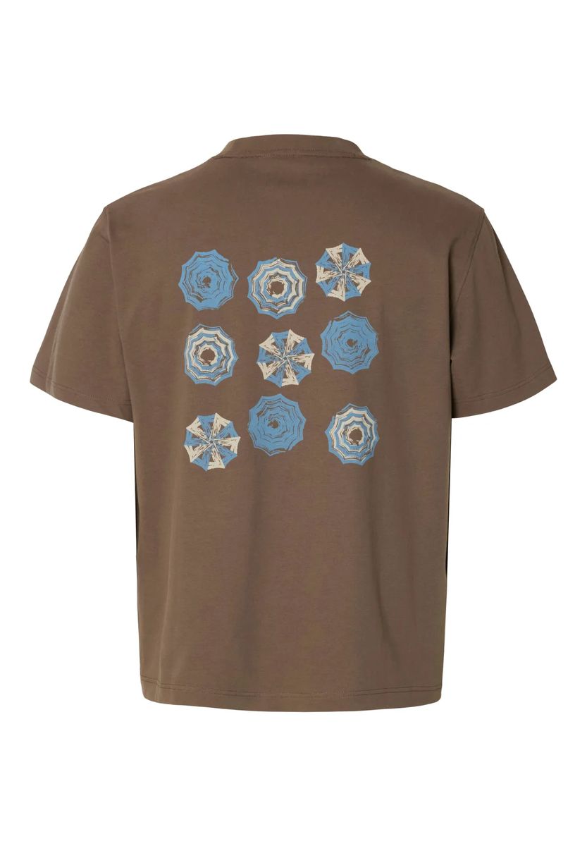 Locker Gehaltenes Grafik-Print T-Shirt