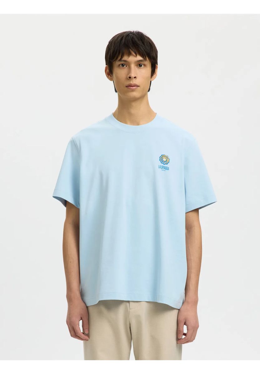 T-Shirt mit Grafik-Sonnenschirm-Print