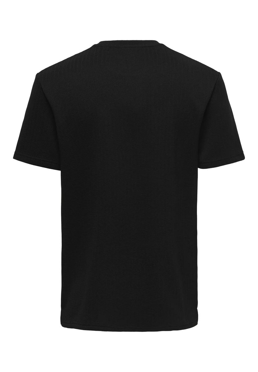 Strukturiertes Basic-Shirt mit Rundhalsausschnitt