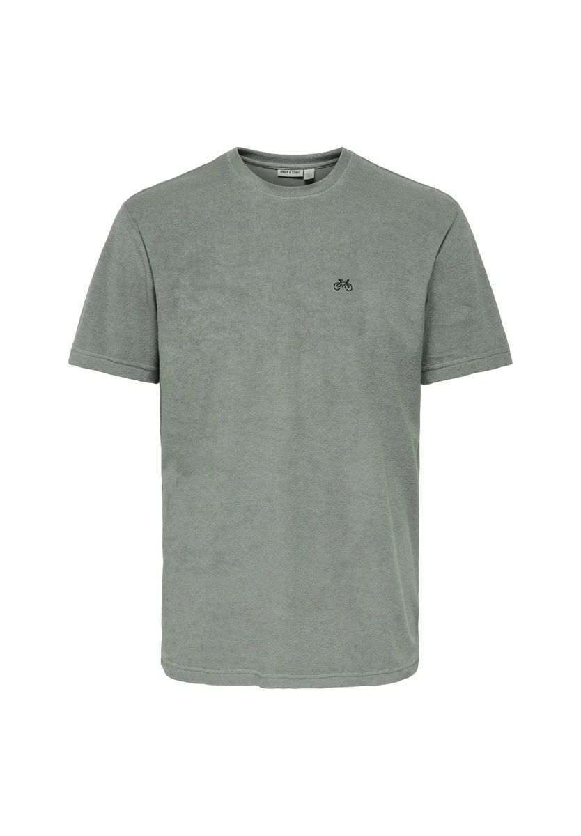 Besticktes T-Shirt aus Frottee