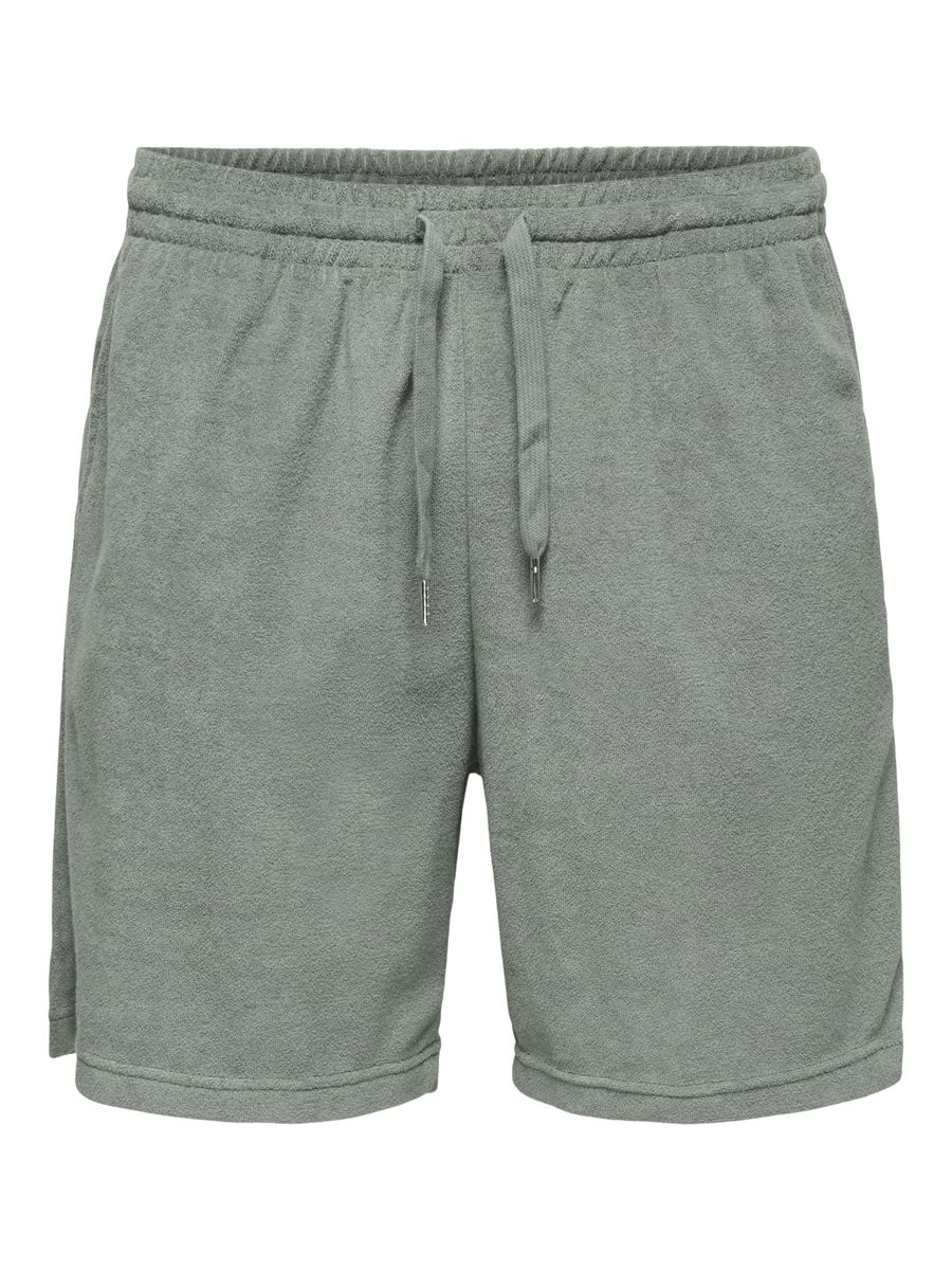 Lässige Frottee-Shorts mit Tunnelzug