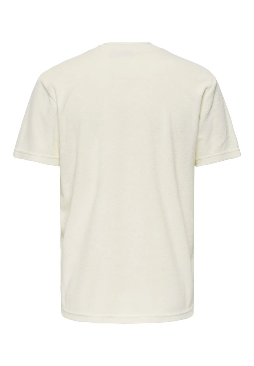 Strukturiertes Frottee-T-Shirt mit Stickerei