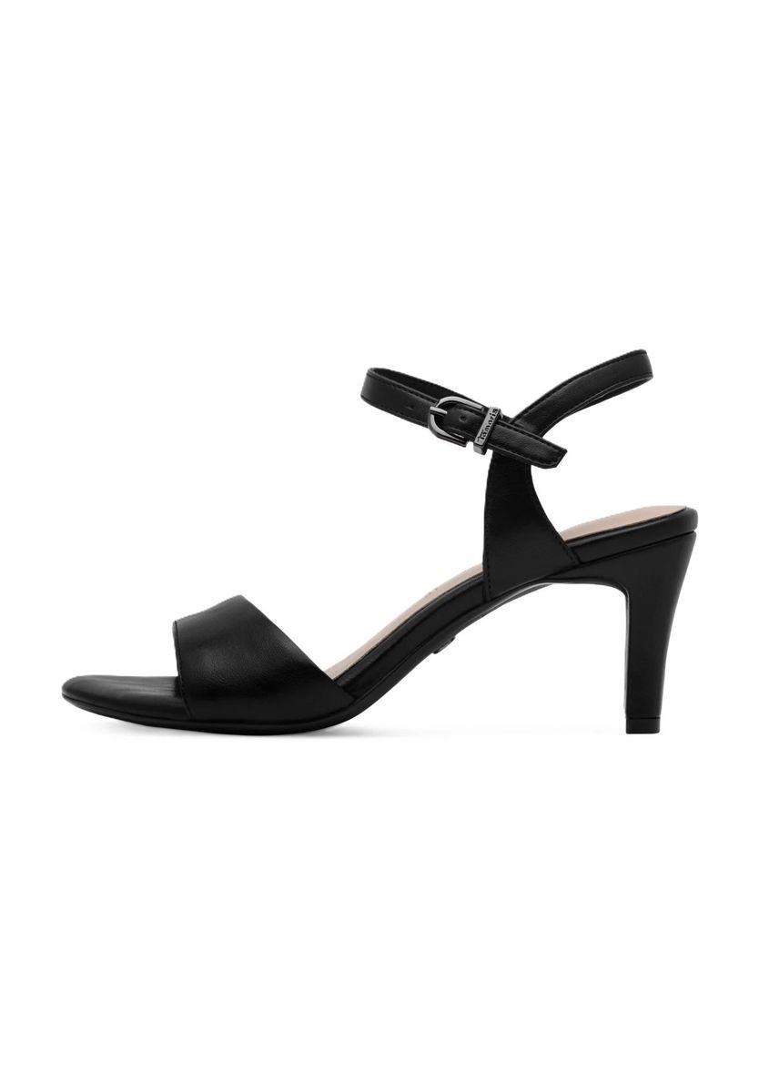 Elegante schwarze Sandaletten mit Knöchelriemen