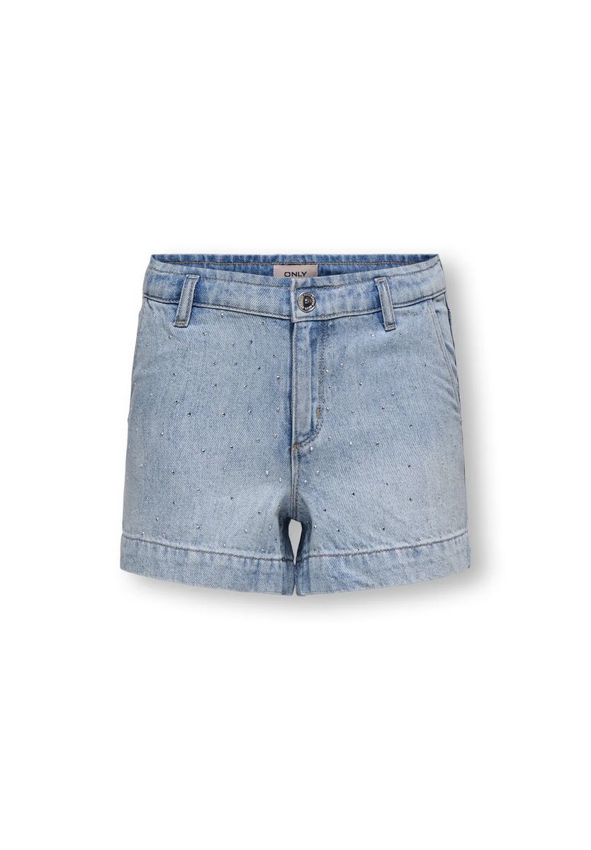 ONLY® Jeans-Shorts Kogcome, Strasssteine, für Kinder, blau, 140
