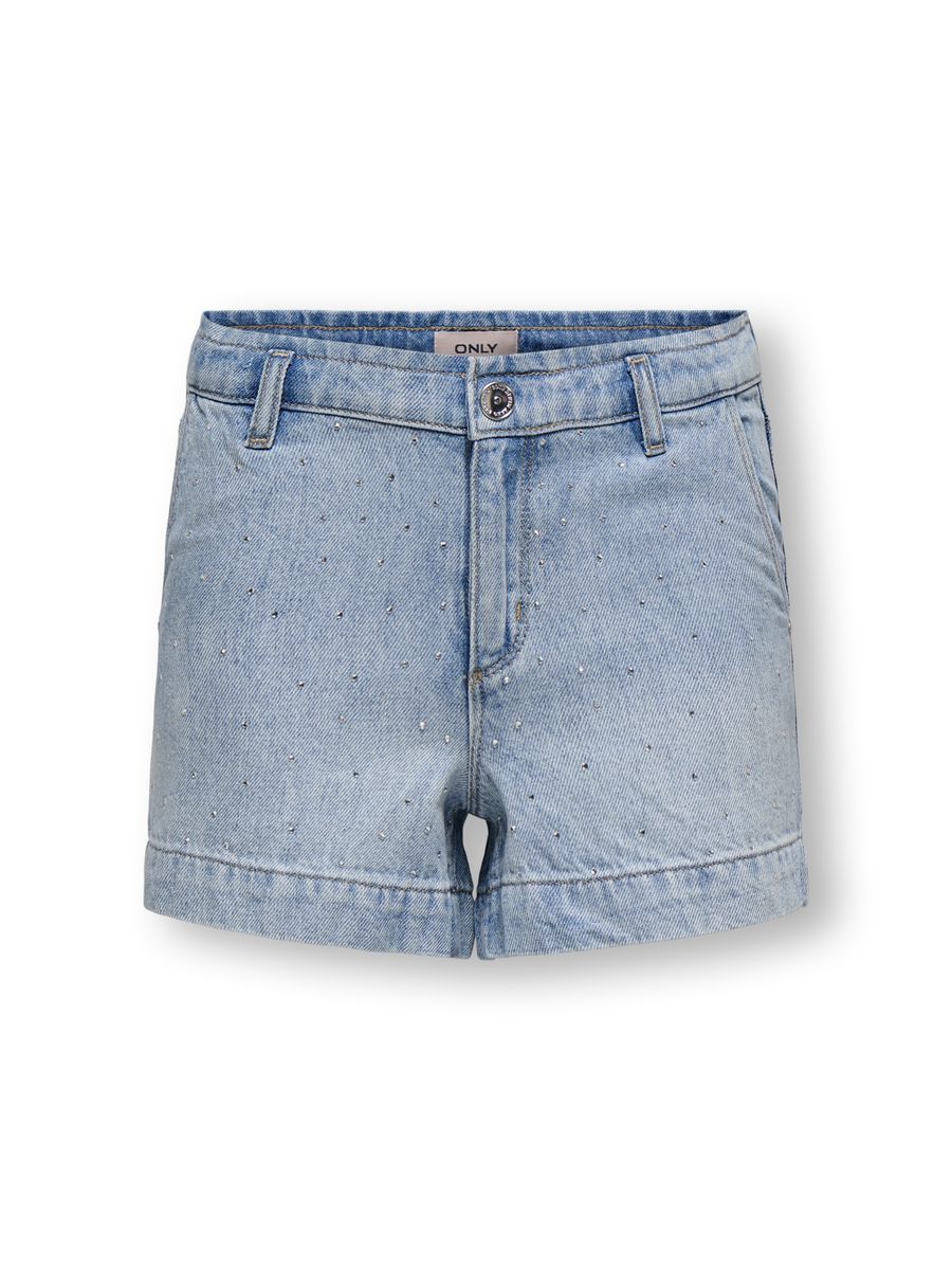 ONLY® Jeans-Shorts Kogcome, Strasssteine, für Kinder, blau, 140