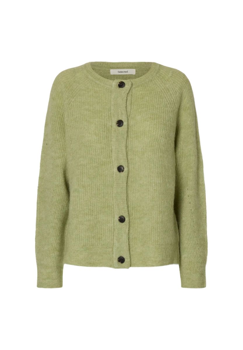 Alpaka-Strickjacke mit Raglanärmeln