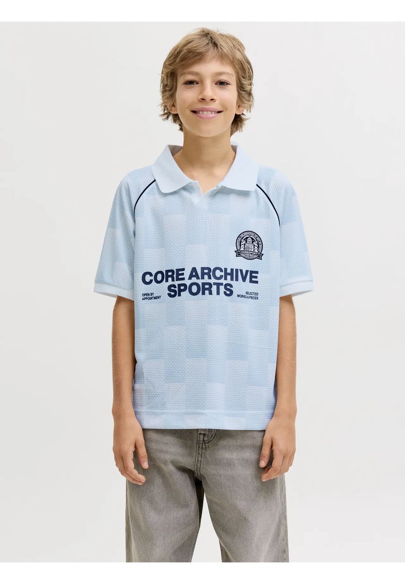 Sportliches Polohemd mit Grafik-Print
