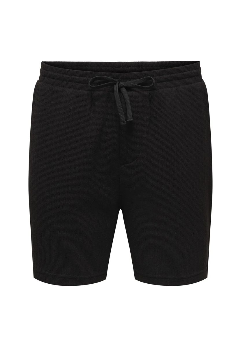 Strukturierte Sweatshorts mit Tunnelzug