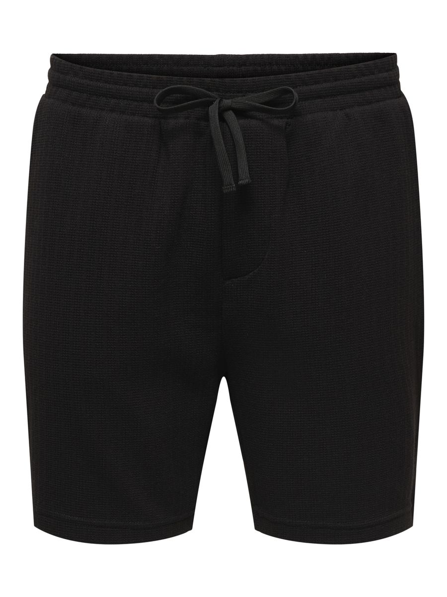 Strukturierte Sweatshorts mit Tunnelzug
