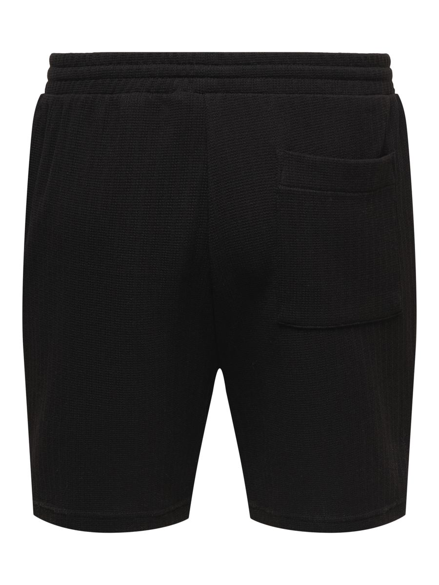 Strukturierte Sweatshorts mit Tunnelzug