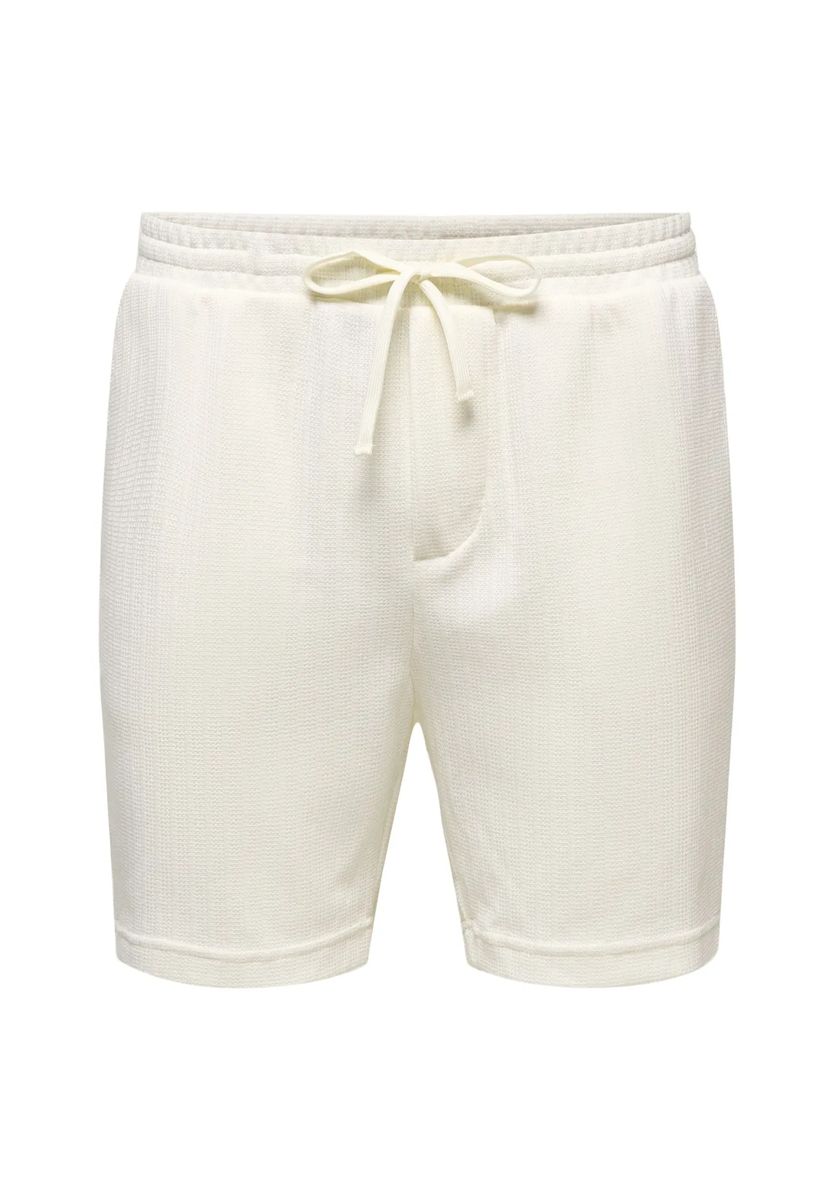 Lounge-Shorts mit Waffelstruktur und Tunnelzug
