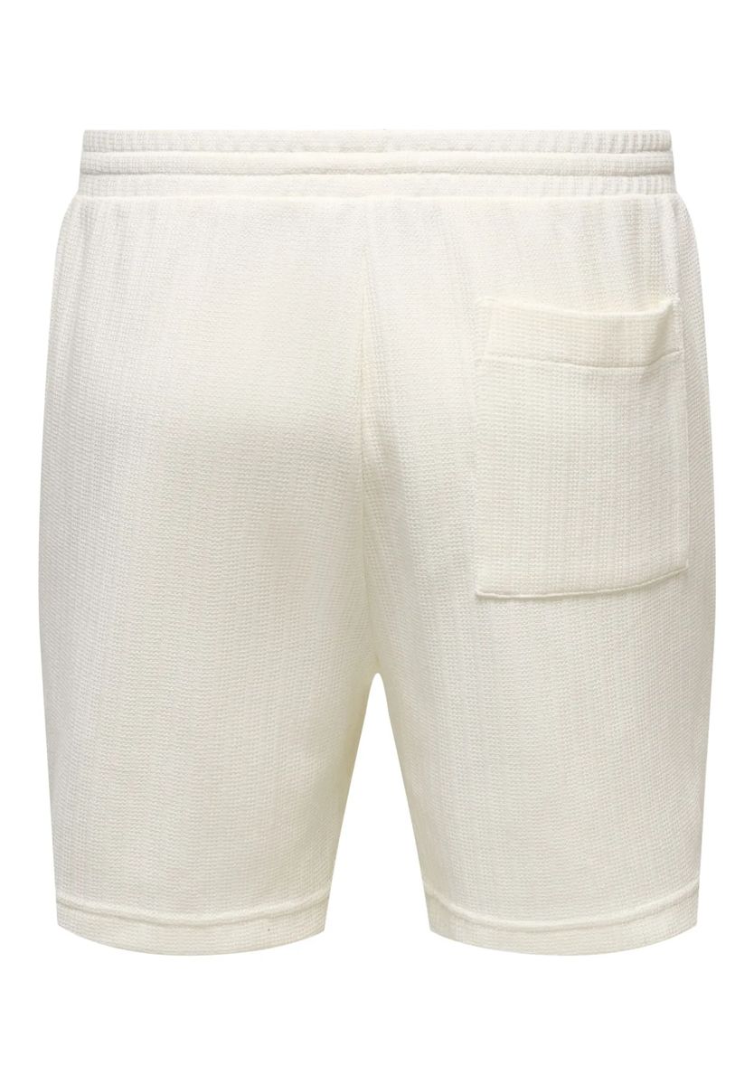 Lounge-Shorts mit Waffelstruktur und Tunnelzug