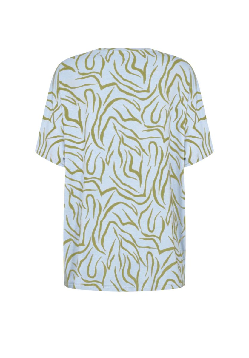 V-Ausschnitt Shirt mit abstraktem Print