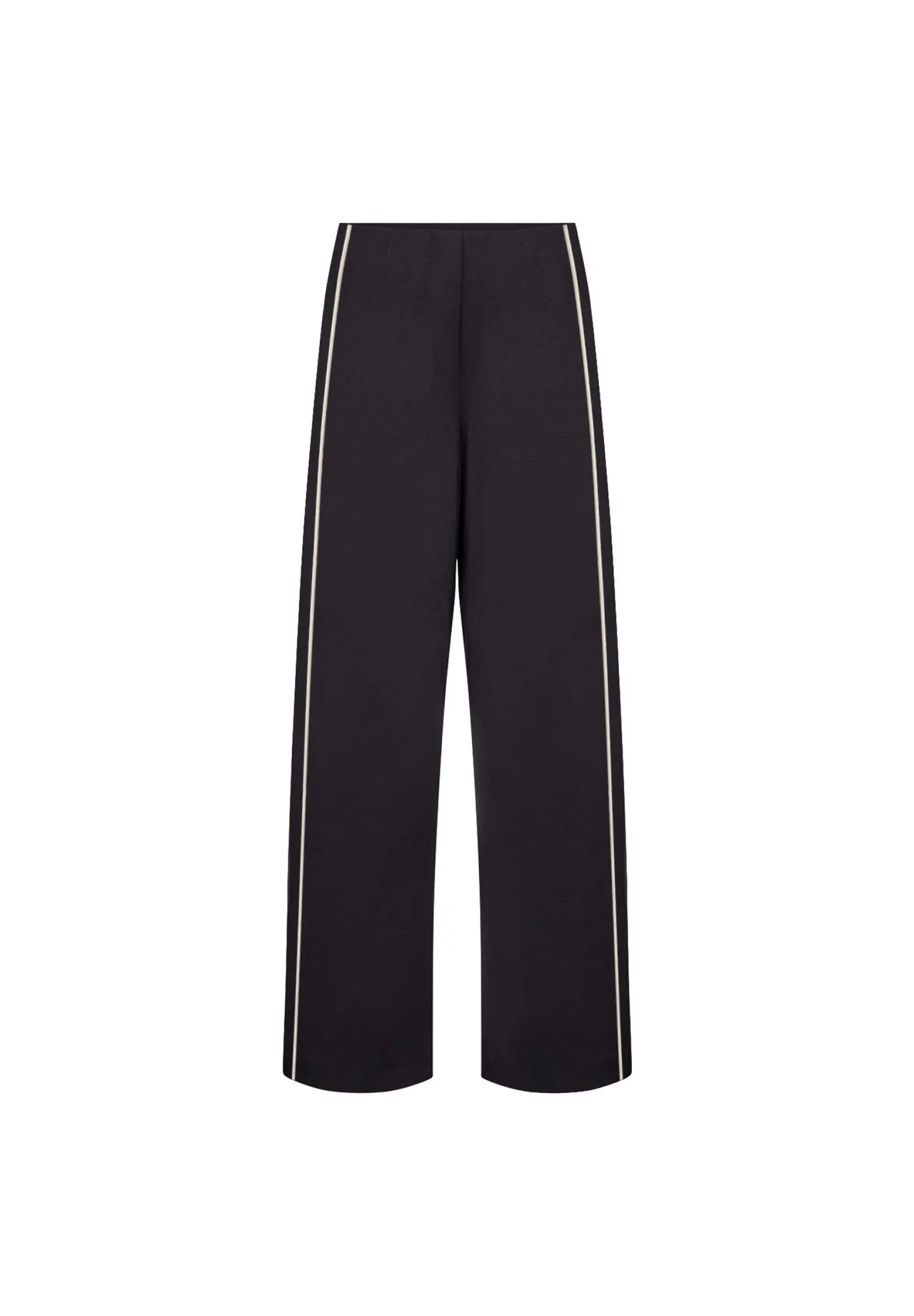 Weite Stoffhose mit Seitenstreifen