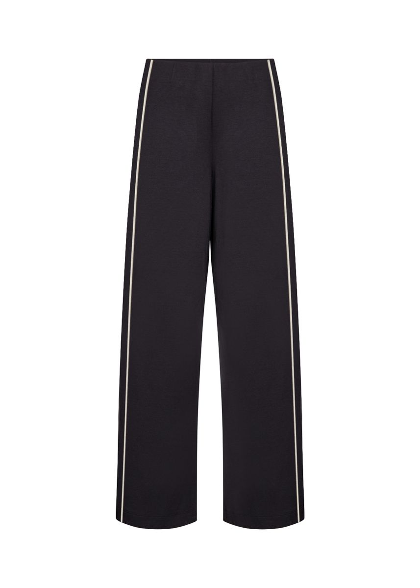Weite Stoffhose mit Seitenstreifen