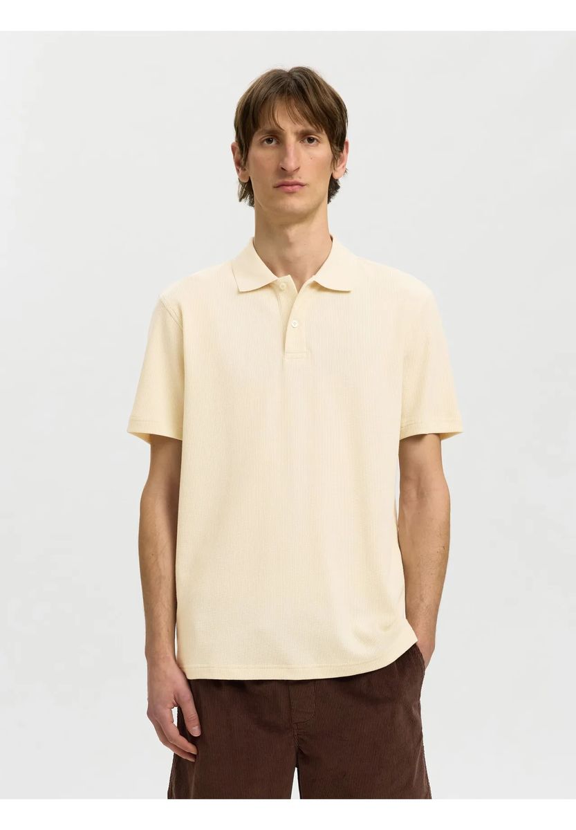 Kurzarm-Poloshirt mit Struktur