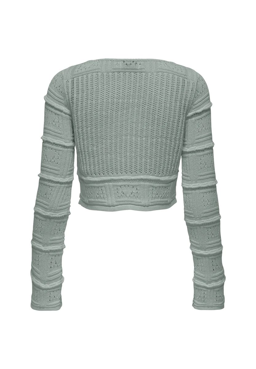 Kurzer Strick-Cardigan mit Bindeband