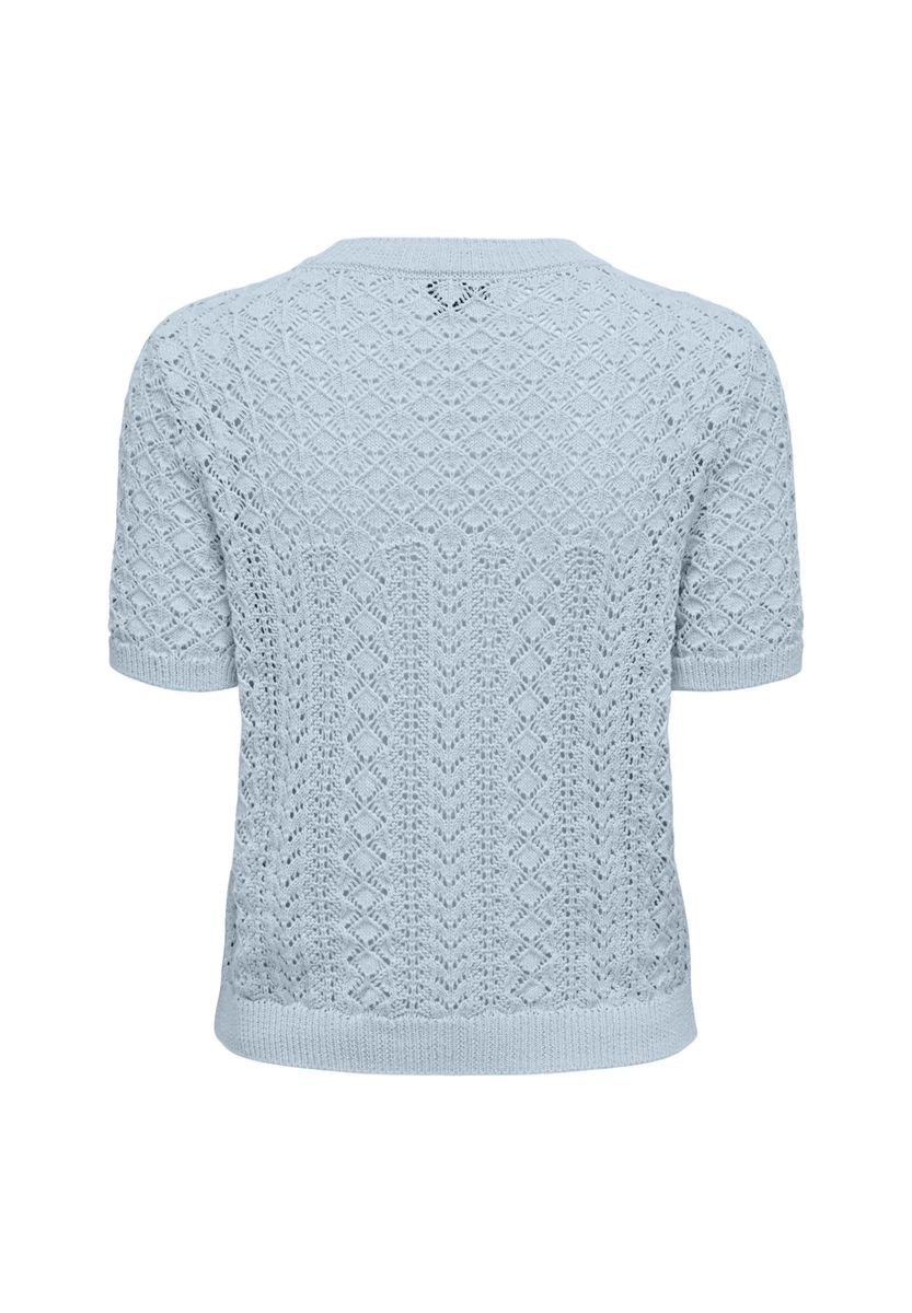 Kurzarm-Pullover mit feinem Lochmuster