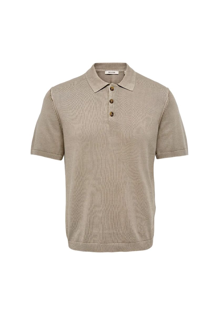 Kurzärmliges Strick-Poloshirt
