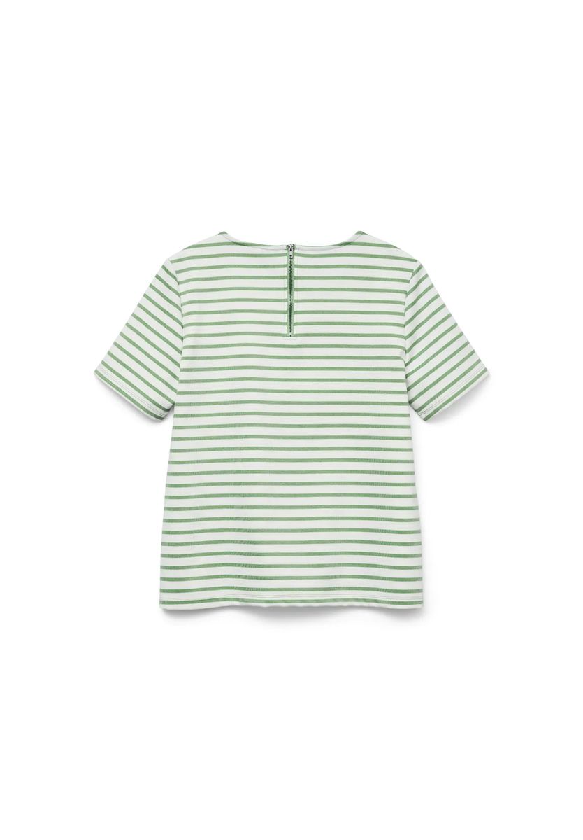 Gestreiftes Shirt mit Rücken-Reißverschluss