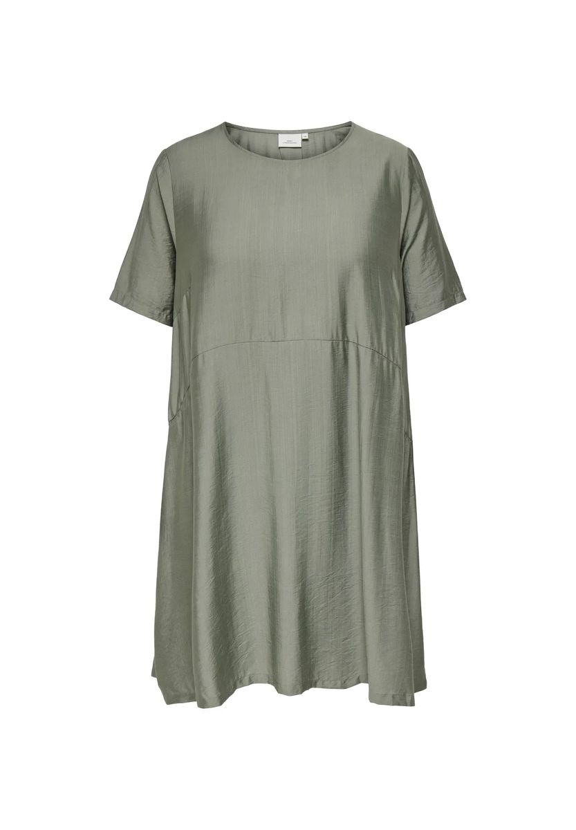 Entspanntes Midikleid mit kurzen Ärmeln