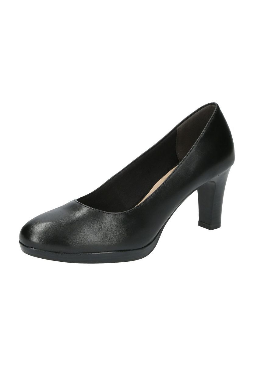 Klassische Blockabsatz Pumps aus Leder