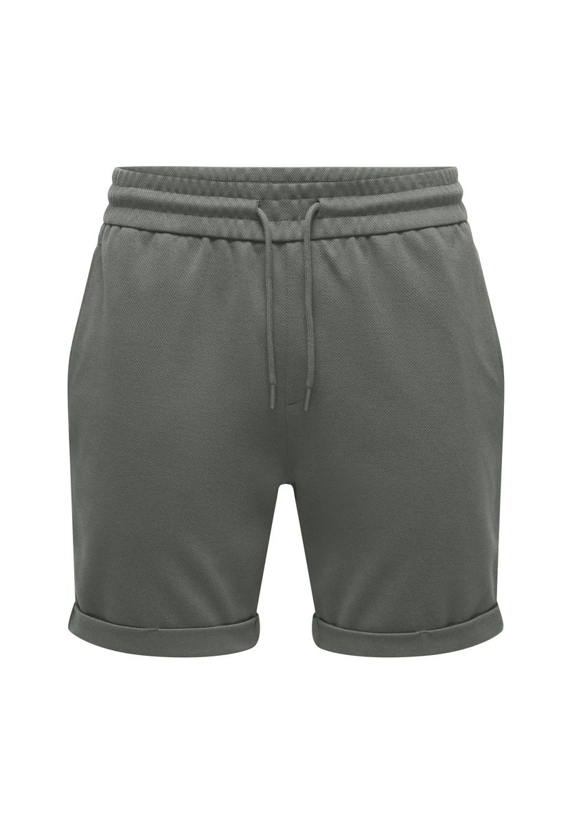 Lässige strukturierte Jersey-Shorts