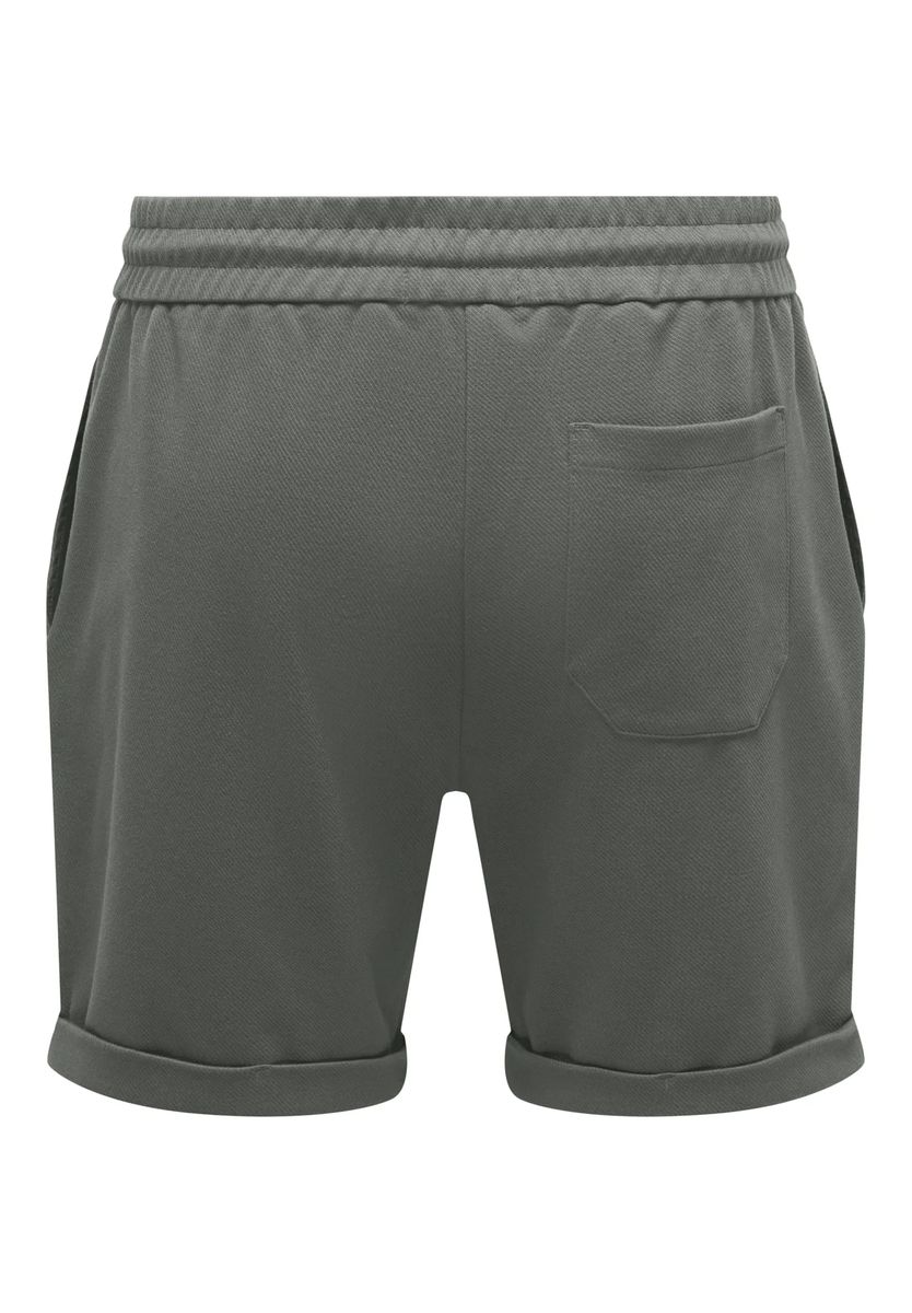 Lässige strukturierte Jersey-Shorts