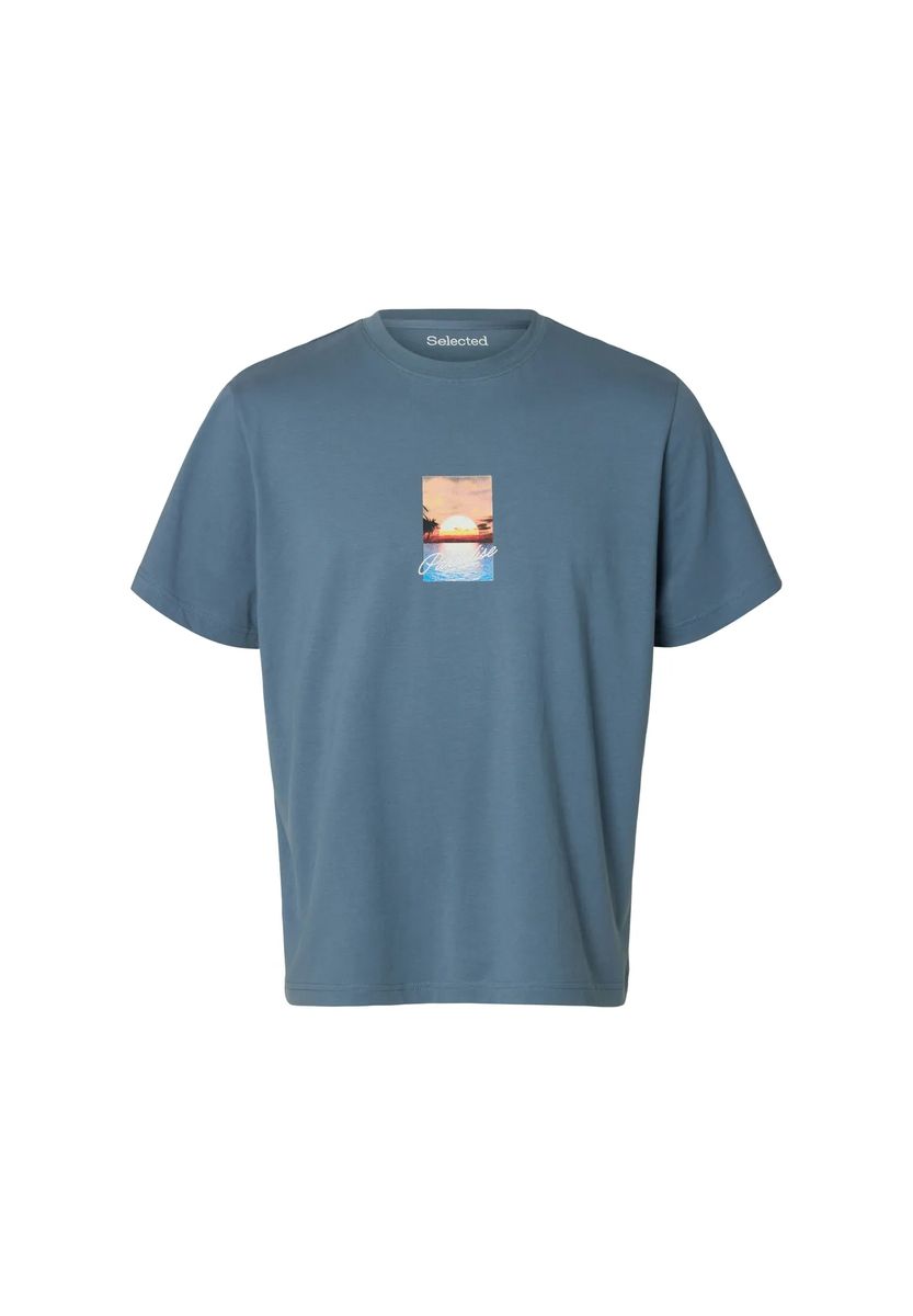Lässiges T-Shirt mit Sunset-Grafik
