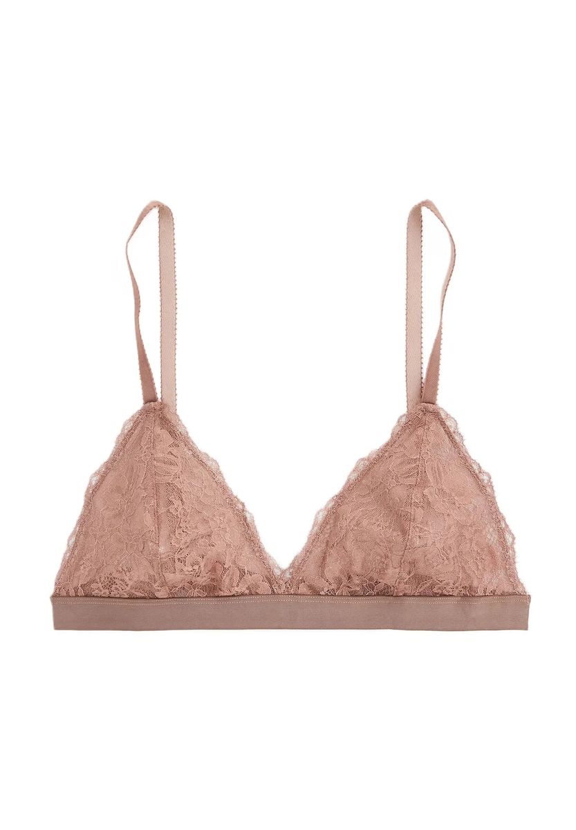 Heritage Triangel-Bralette mit Spitze