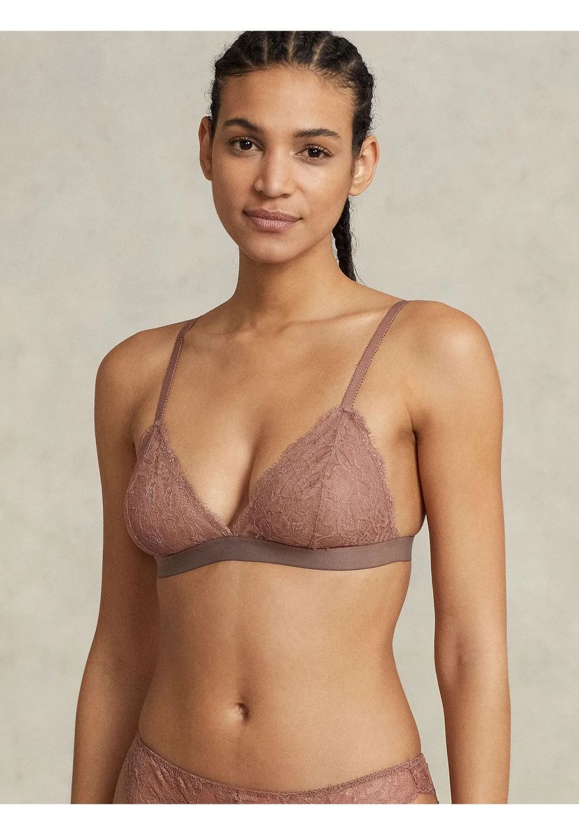 Heritage Triangel-Bralette mit Spitze